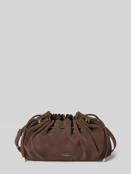 Zdjęcie produktu Torba na ramię z materiał skóropodobny model 'Rena' Seidenfelt Ciemnobrązowy