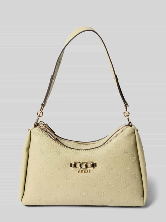 Zdjęcie produktu Torba na ramię z materiału skóropodobnego z detalem z logo model 'Anise' Guess Miętowy