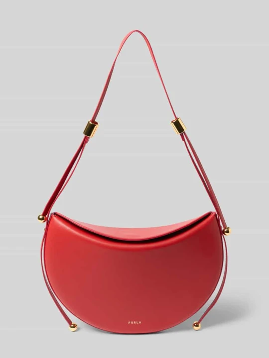 Zdjęcie produktu Torba na ramię z nadrukiem logo model 'Moonstone' Furla Czerwony