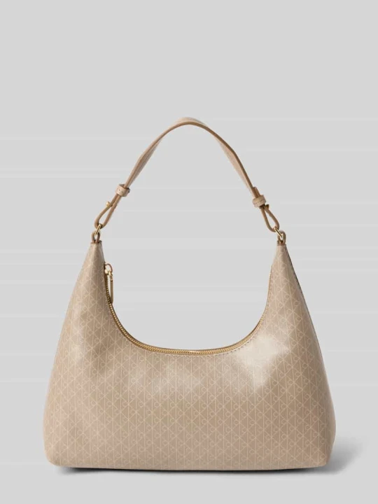 Zdjęcie produktu Torba na ramię z nadrukiem z logo na całej powierzchni Calvin Klein Beżowy