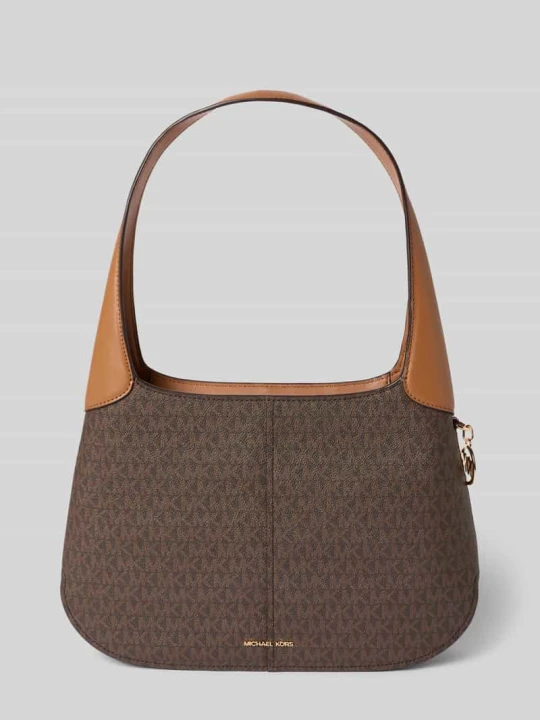 Zdjęcie produktu Torebka na ramię z nadrukiem logo na całej powierzchni model 'Alice' Michael Kors Ciemnobrązowy