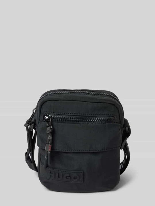 Zdjęcie produktu Torba na ramię z naszywką z logo model ‘Colyns’ Hugo czarny
