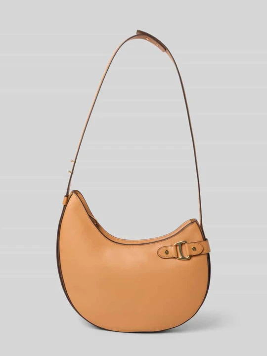 Zdjęcie produktu Torba na ramię z prawdziwej skóry bydlęcej model „Tasha” Lauren Ralph Lauren Jasnobrązowy