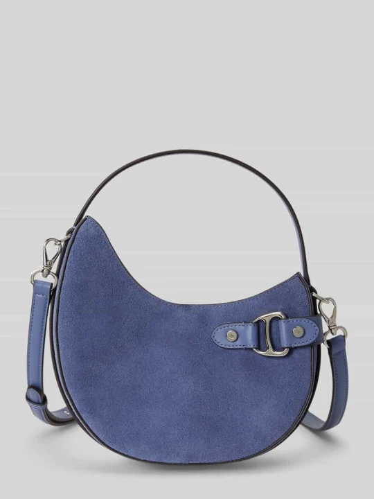 Zdjęcie produktu torba na ramię z naturalnej skóry Lauren Ralph Lauren Niebieski