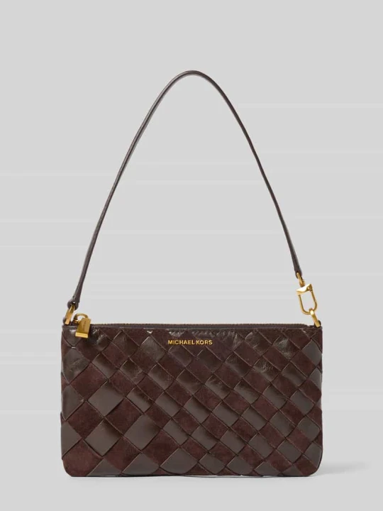 Zdjęcie produktu Torba na ramię z naturalnej skóry model 'Jet Set' Michael Kors Ciemnobrązowy