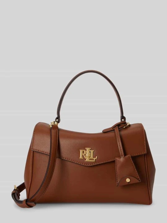 Zdjęcie produktu Torba na ramię z naturalnej skóry z odpinanym paskiem na ramię Lauren Ralph Lauren Koniakowy