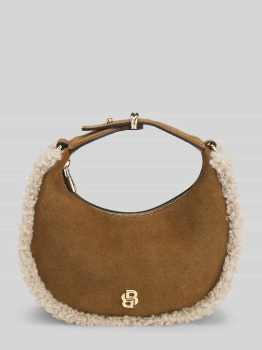 Zdjęcie produktu Torba na ramię z obszyciem z shearlingu Boss Camel