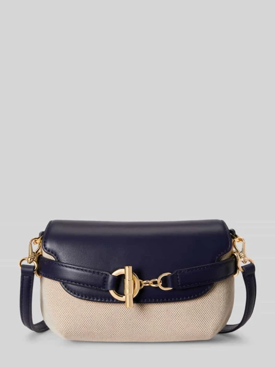 Zdjęcie produktu Torba na ramię z płótna z detalem paska Lauren Ralph Lauren Ciemnoniebieski