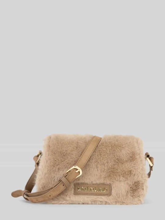 Zdjęcie produktu Torba na ramię z poliestru o wyglądzie sztucznego futra model 'ICELAND' VALENTINO BAGS Beżowy