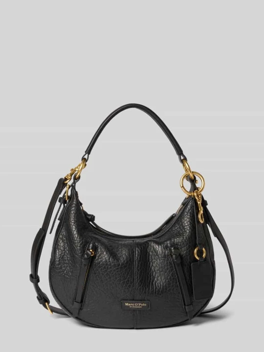 Zdjęcie produktu Torba na ramię z prawdziwej skóry owczej model 'HOBO BAG S' Marc O'Polo Czarny