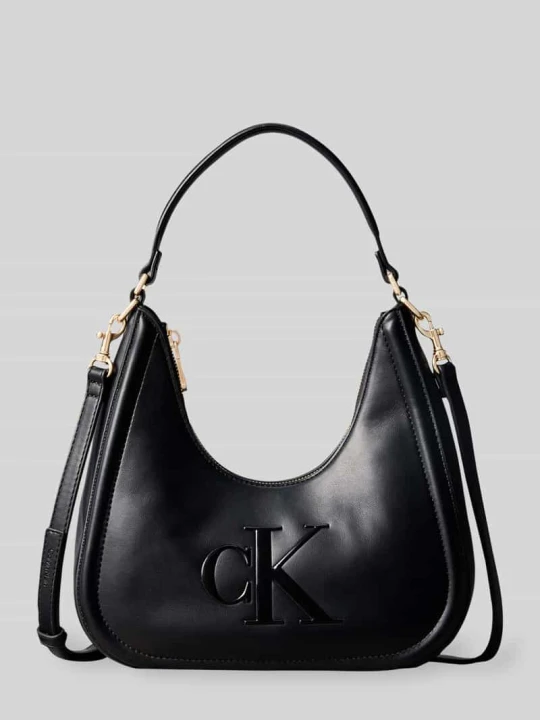 Zdjęcie produktu Torba na ramię z wytłoczonym logo Calvin Klein Czarny