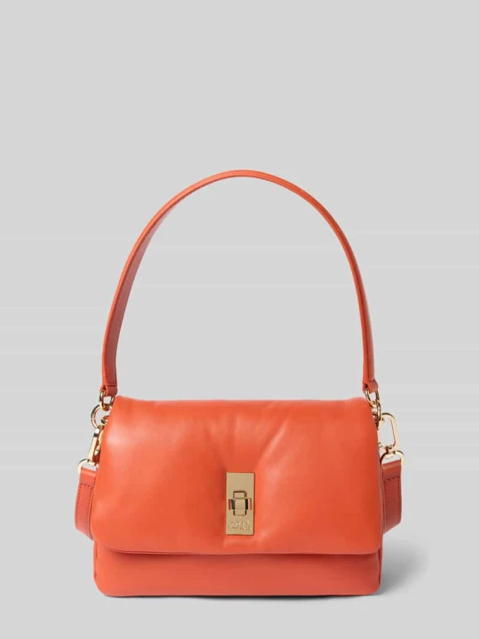 Zdjęcie produktu Torba na ramię ze skóry owczej nappa Tommy Hilfiger Terakotowy