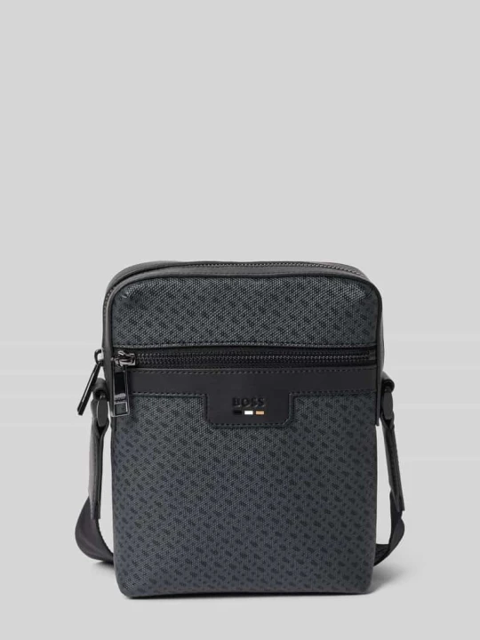 Zdjęcie produktu torba na ramię ze wzorem na całej powierzchni model 'RAY_NM' Boss Czarny