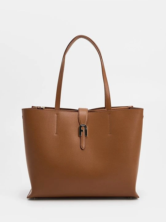 Zdjęcie produktu Torba na zakupy Furla koniakowy