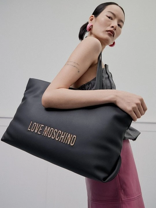 Zdjęcie produktu Torba na zakupy LOVE MOSCHINO antracytowy melanż