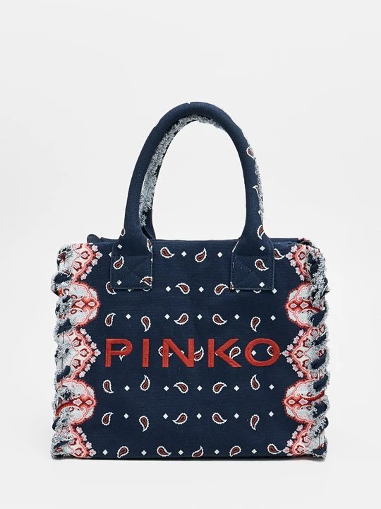 Zdjęcie produktu Torba na zakupy Pinko niebieski