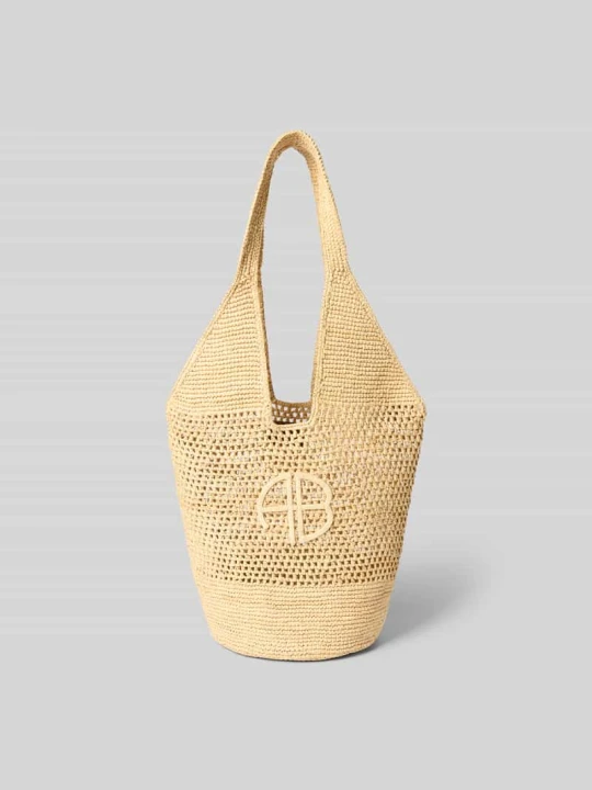 Zdjęcie produktu Torba plażowa z naszywką z logo Anine Bing Beżowy