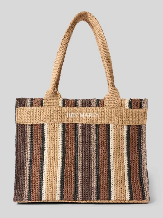 Zdjęcie produktu torba plażowa z wyhaftowanym logo model 'Beach Bestie' Hey Marly Koniakowy