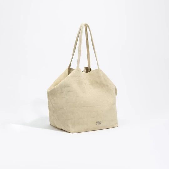 Zdjęcie produktu Torba shopper duża dwoina jasnożółta BIMBA Y LOLA LIGHT YELLOW