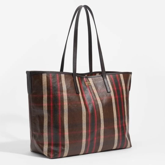 Zdjęcie produktu Torba shopper duża materiałowa tartan dąb BIMBA Y LOLA