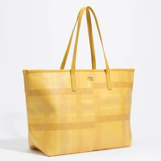 Zdjęcie produktu Torba shopper duża tartan żółta BIMBA Y LOLA