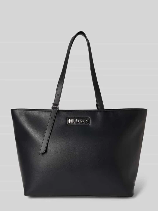 Zdjęcie produktu Torba shopper z aplikacją z logo model ‘MEL 2.0 TOTE’ Hugo Czarny