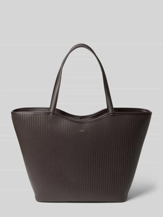 Zdjęcie produktu Torba shopper z aplikacją z metką model 'ANETT' Boss Ciemnobrązowy