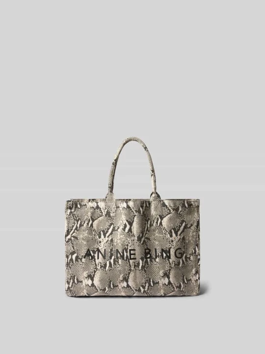 Zdjęcie produktu Torba shopper z czystej Bawełna Anine Bing Biały