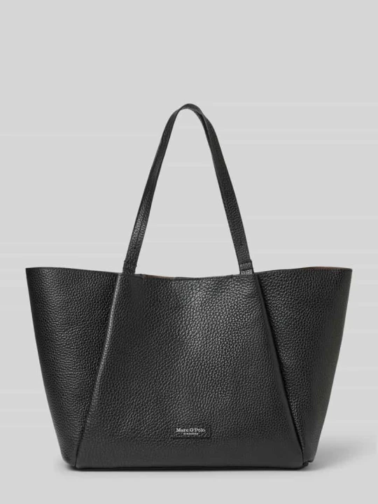 Zdjęcie produktu Torba shopper z czystej skóry bydlęcej Marc O'Polo Czarny