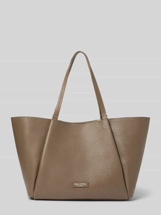 Zdjęcie produktu Torba shopper z czystej skóry bydlęcej Marc O'Polo Jasnobrązowy