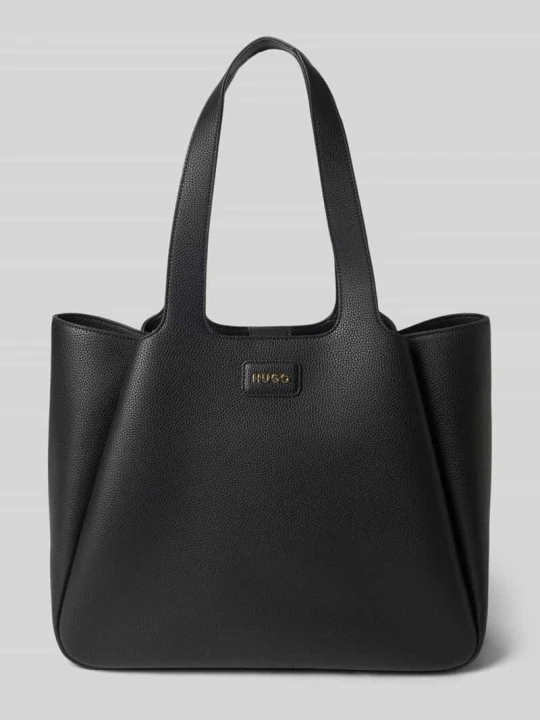 Zdjęcie produktu torba shopper z detal z logo Hugo Czarny