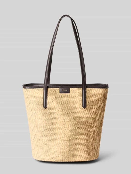 Zdjęcie produktu Torba shopper z detal z logo model 'JALA SHOPPER' Boss Beżowy