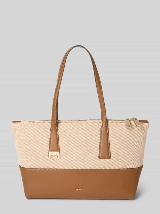 Zdjęcie produktu Torba shopper z detal z logo model 'OLIVIA' Furla Beżowy