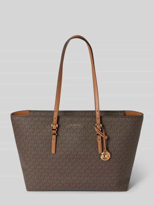 Zdjęcie produktu torba shopper z detale z logo model 'QUINN' Michael Kors Ciemnobrązowy