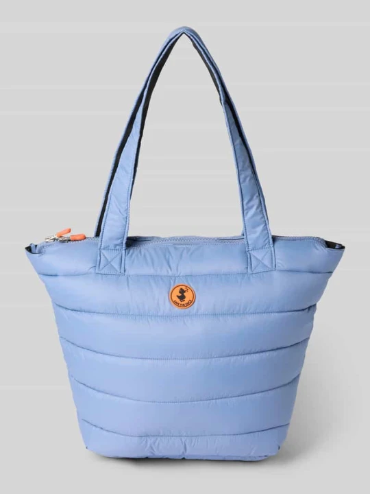 Zdjęcie produktu Torba shopper z detalem z logo Model 'CARON' Save The Duck Błękitny