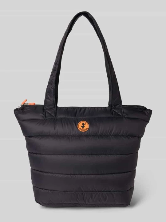 Zdjęcie produktu Torba shopper z detalem z logo Model 'CARON' Save The Duck Czarny