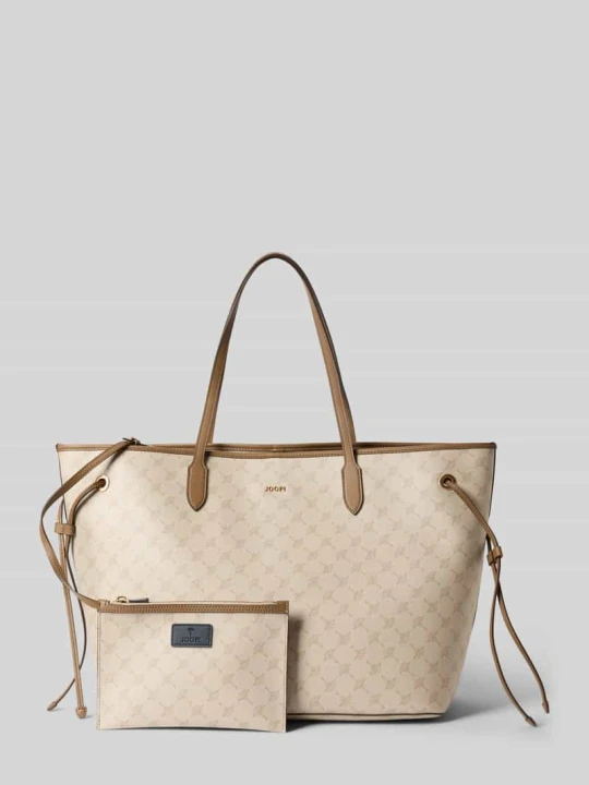 Zdjęcie produktu Torba shopper z detalem z logo model „Lara” JOOP! Piaskowy