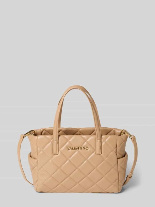 Zdjęcie produktu Torba shopper z detalem z logo model „OCARINA” VALENTINO BAGS Beżowy