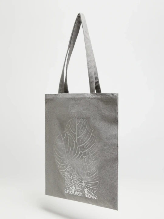 Zdjęcie produktu Torba shopper z nadrukiem szara Moodo