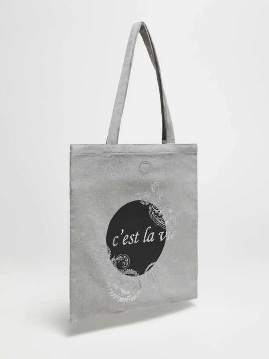Zdjęcie produktu Torba shopper z nadrukiem szara Moodo