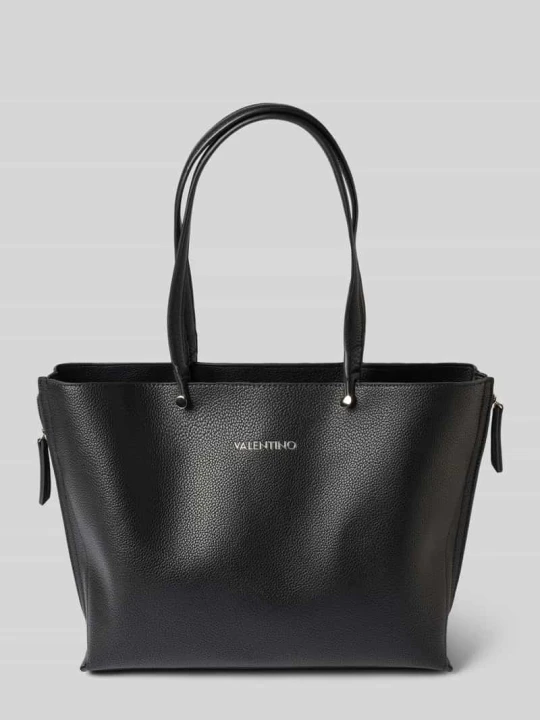 Zdjęcie produktu torba shopper z napisem z logo Model: 'PARKA' VALENTINO BAGS Czarny