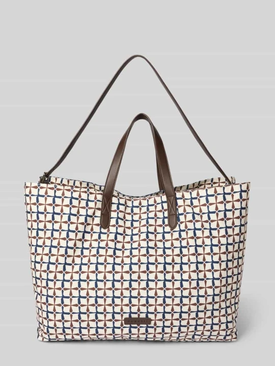 Zdjęcie produktu Torba shopper z naszywką z logo model ‘Finn’ Bugatti Złamany biały