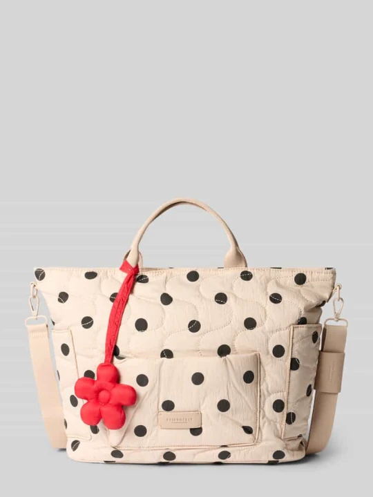 Zdjęcie produktu Torba shopper z naszywką z logo model 'VAALA' Seidenfelt Beżowy