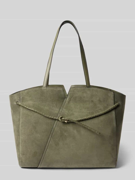 Zdjęcie produktu Torba shopper z naturalnej skóry bydlęcej Boss Ciemnozielony