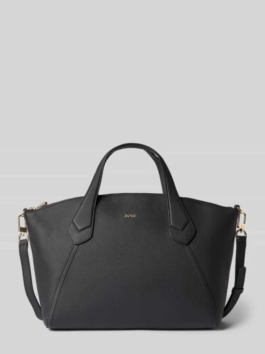 Zdjęcie produktu Torba shopper z naturalnej skóry bydlęcej model 'LENAH' Boss Czarny
