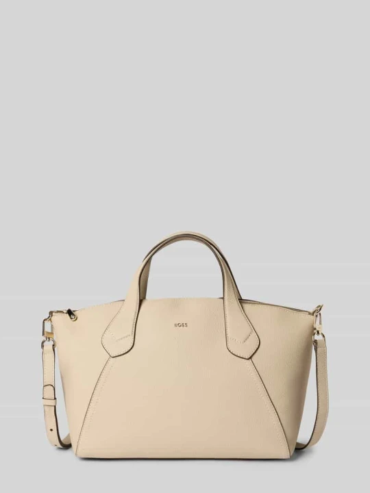 Zdjęcie produktu Torba shopper z naturalnej skóry bydlęcej model 'LENAH' Boss Beżowy