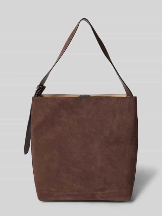 Zdjęcie produktu Torba shopper z naturalnej skóry cielęcej model ‘ARINA’ Marc O'Polo Ciemnobrązowy