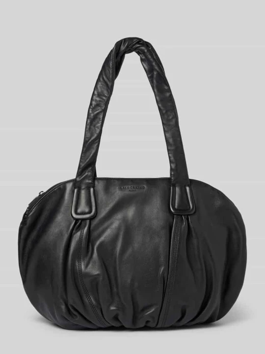 Zdjęcie produktu Torba shopper z naturalnej skóry z wytłoczonym logo model 'Lucy' Liebeskind Czarny