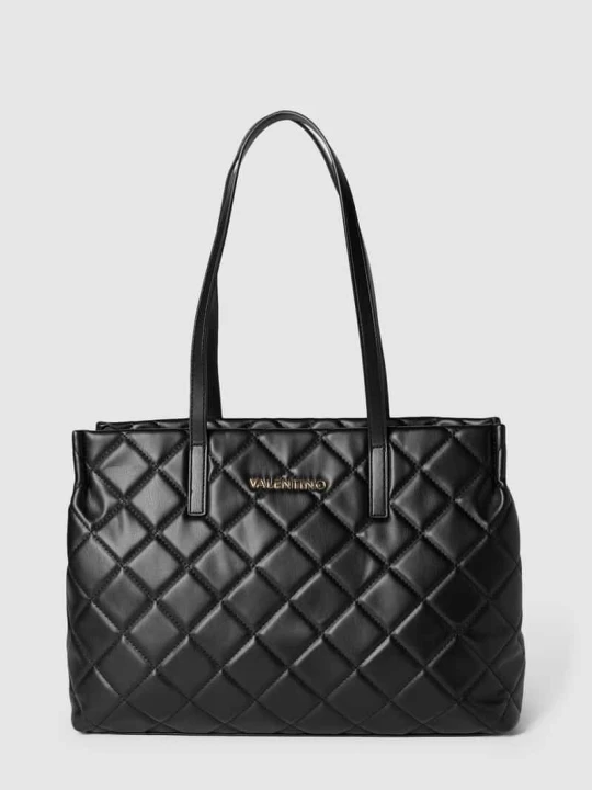 Zdjęcie produktu Shopper z pikowanymi szwami model 'OCARINA' VALENTINO BAGS Czarny