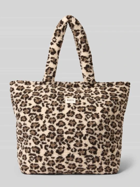 Zdjęcie produktu Torba shopper z przegródką wewnętrzną z polaru model 'Bugbane' Barts Złamany biały